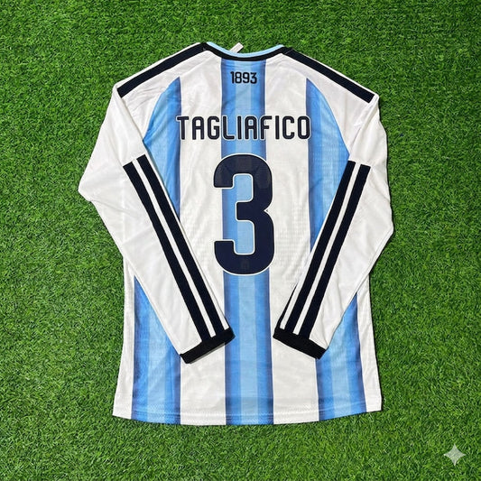 Argentina National Team World Cup 2026 Nicolás Tagliafico Long Sleeve Football Soccer Kit Jersey