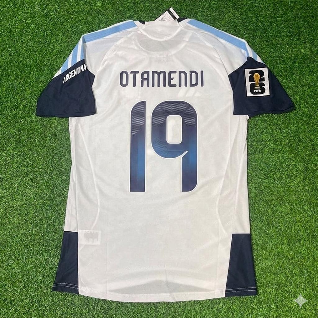 Argentina National Team World Cup 2026 Nicolas Otamendi Player Version White Football Soccer Kit Jersey