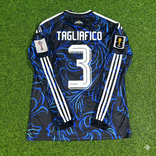 Argentina National Team World Cup 2026 Nicolas Tagliafico Long Sleeve Football Soccer Kit Jersey