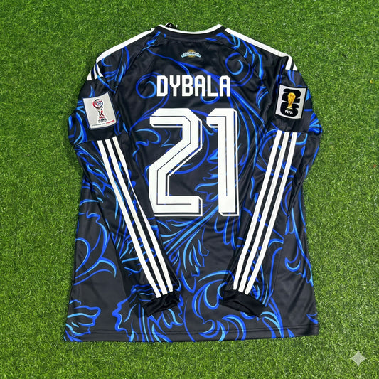 Argentina National Team World Cup 2026 Paulo Dybala Long Sleeve Football Soccer Kit Jersey