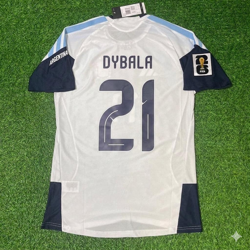 Argentina National Team World Cup 2026 Paulo Dybala Player Version White Football Soccer Kit Jersey