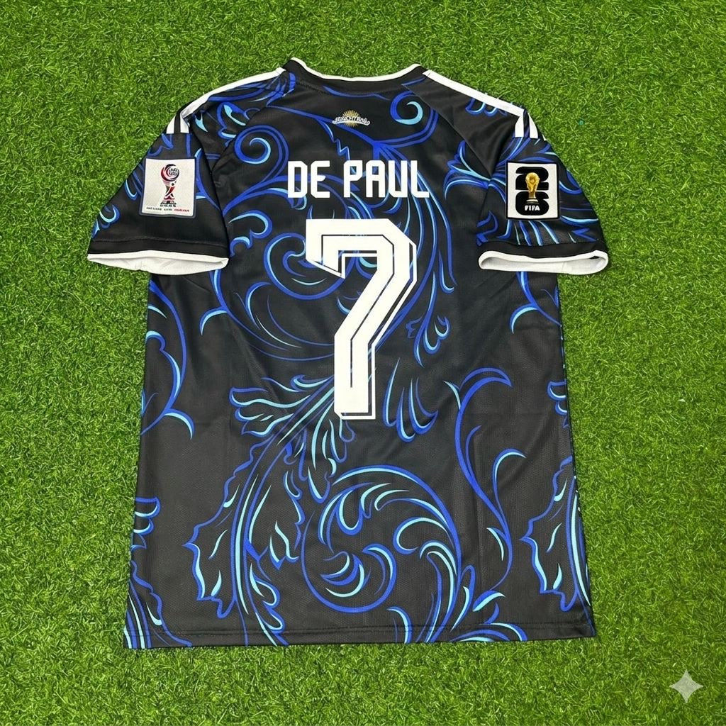 Argentina National Team World Cup 2026 Rodrigo de Paul Football Soccer Kit Jersey