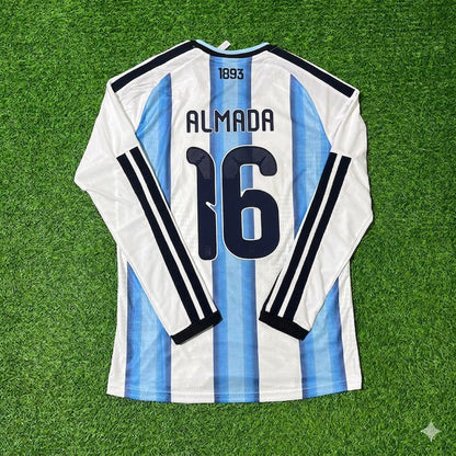Argentina National Team World Cup 2026 Thiago Almada Long Sleeve Football Soccer Kit Jersey