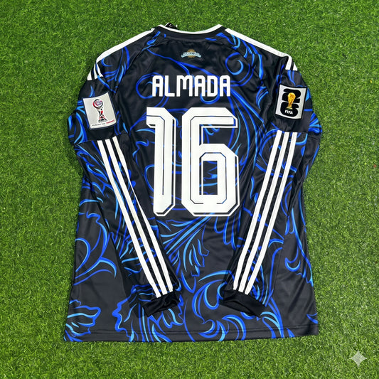 Argentina National Team World Cup 2026 Thiago Almada Long Sleeve Football Soccer Kit Jersey
