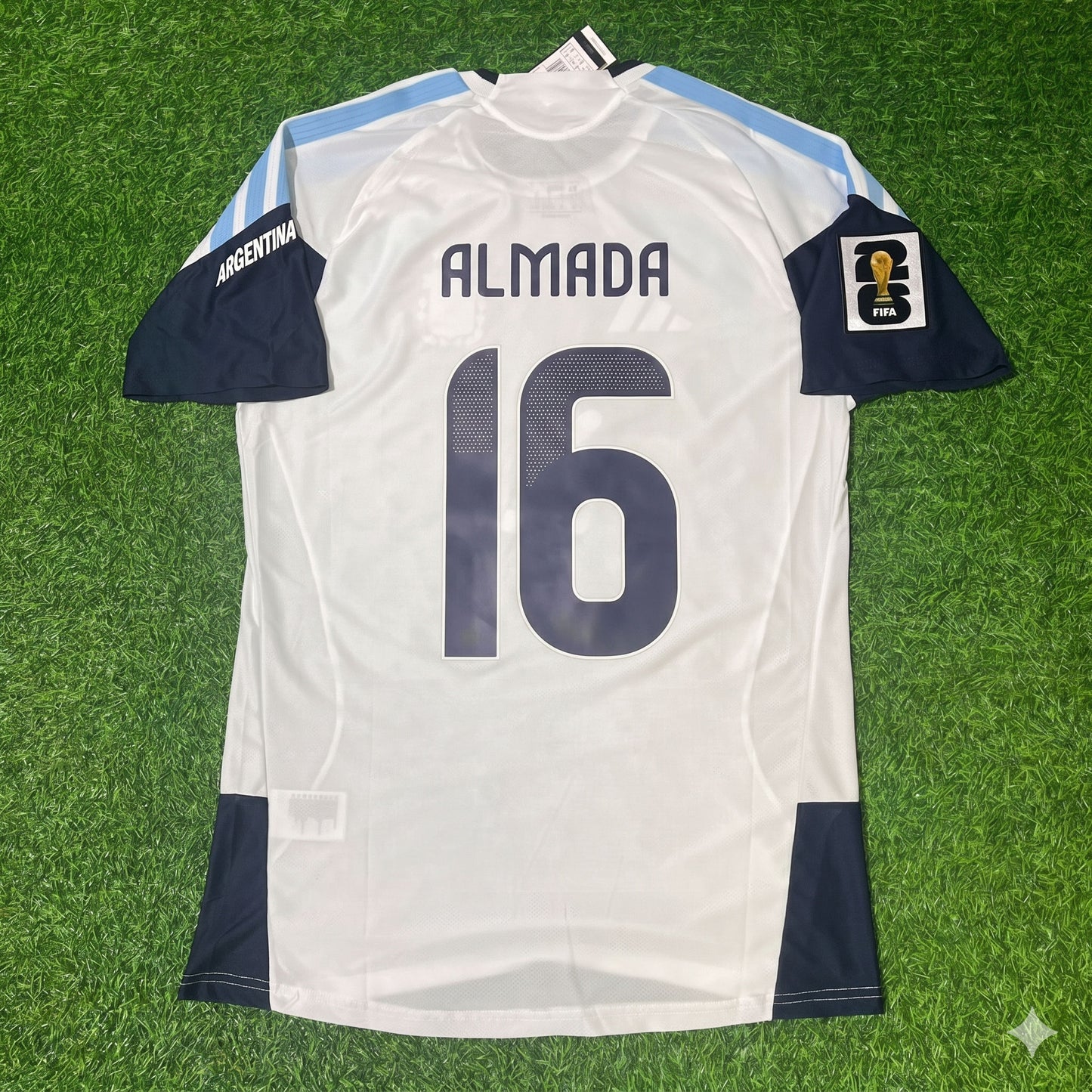 Argentina National Team World Cup 2026 Thiago Almada Player Version White Football Soccer Kit Jersey