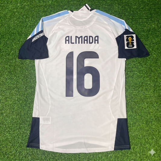 Argentina National Team World Cup 2026 Thiago Almada Player Version White Football Soccer Kit Jersey