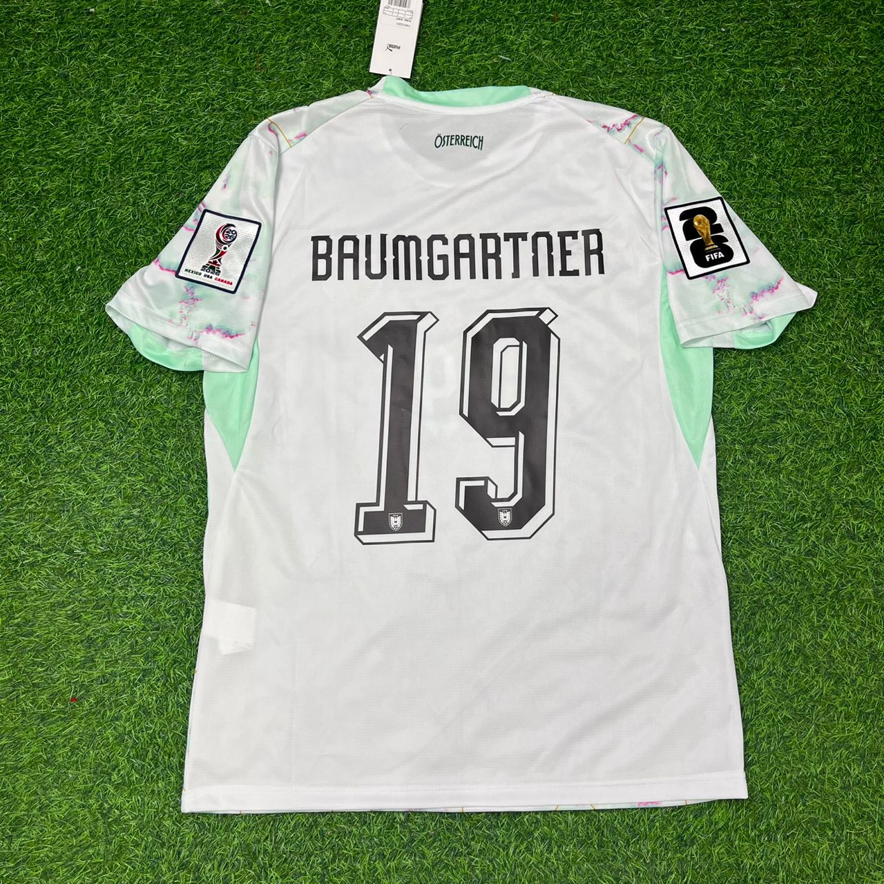 Austria National Team World Cup 2026 Christoph Baumgartner White Football Soccer Kit Jersey