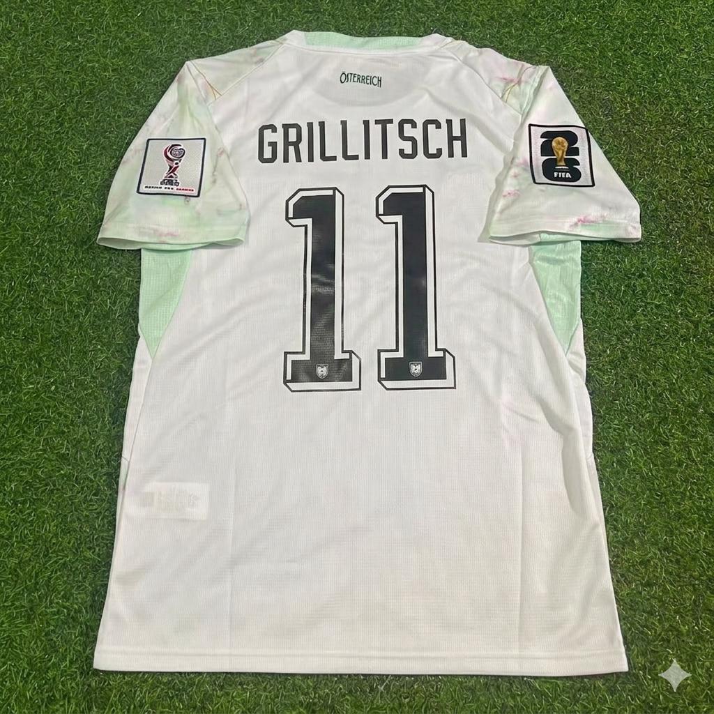 Austria National Team World Cup 2026 Florian Grillitsch White Football Soccer Kit Jersey