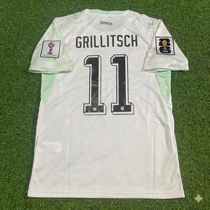 Austria National Team World Cup 2026 Florian Grillitsch White Football Soccer Kit Jersey