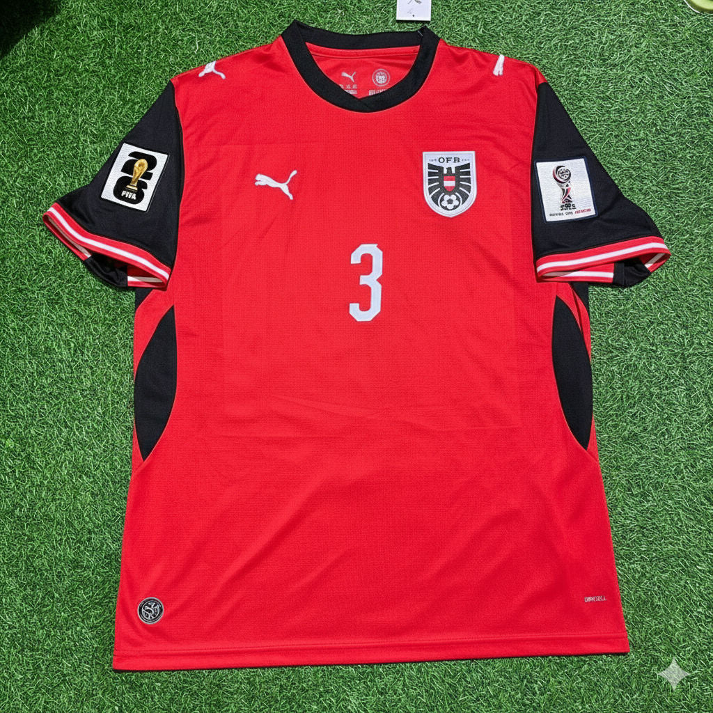 Austria National Team World Cup 2026 Kevin Danso Football Soccer Kit Jersey