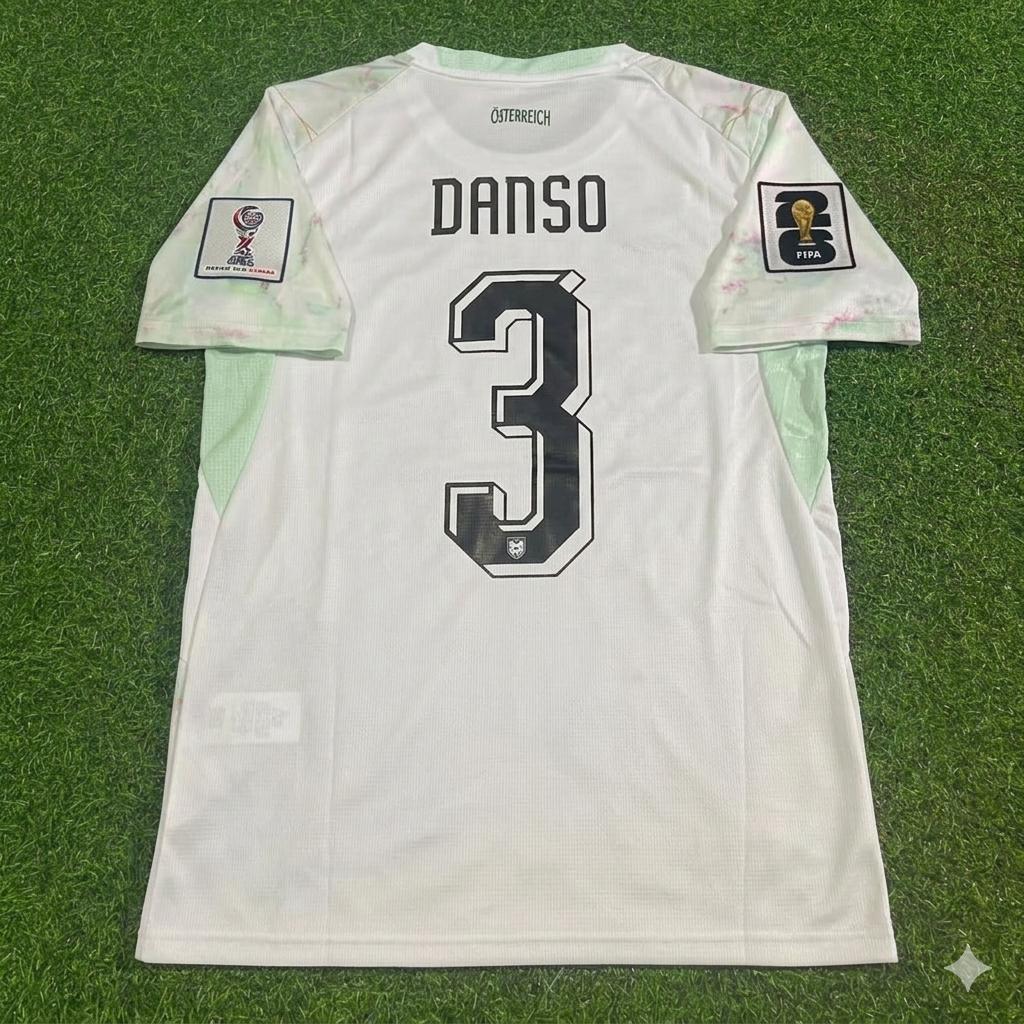 Austria National Team World Cup 2026 Kevin Danso White Football Soccer Kit Jersey