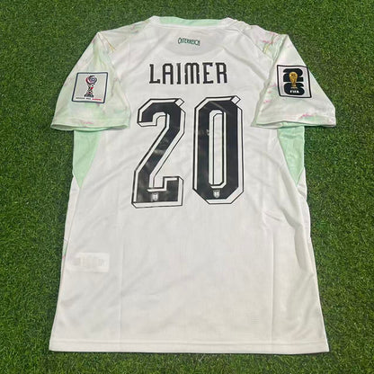 Austria National Team World Cup 2026 Konrad Laimer White Football Soccer Kit Jersey