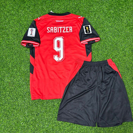 Austria National Team World Cup 2026 Marcel Sabitzer Children Football Soccer Kit Jersey