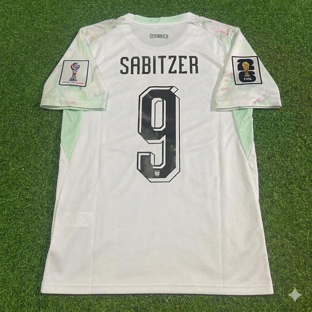 Österreichische Nationalmannschaft WM 2026 Marcel Sabitzer Weißes Fußballtrikot