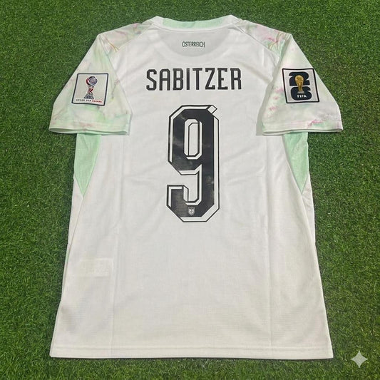 Austria National Team World Cup 2026 Marcel Sabitzer White Football Soccer Kit Jersey