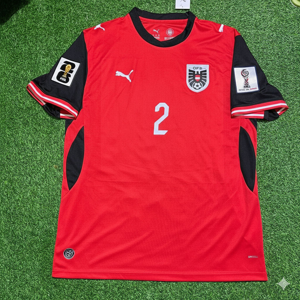 Austria National Team World Cup 2026 Maximilian Wöber Football Soccer Kit Jersey