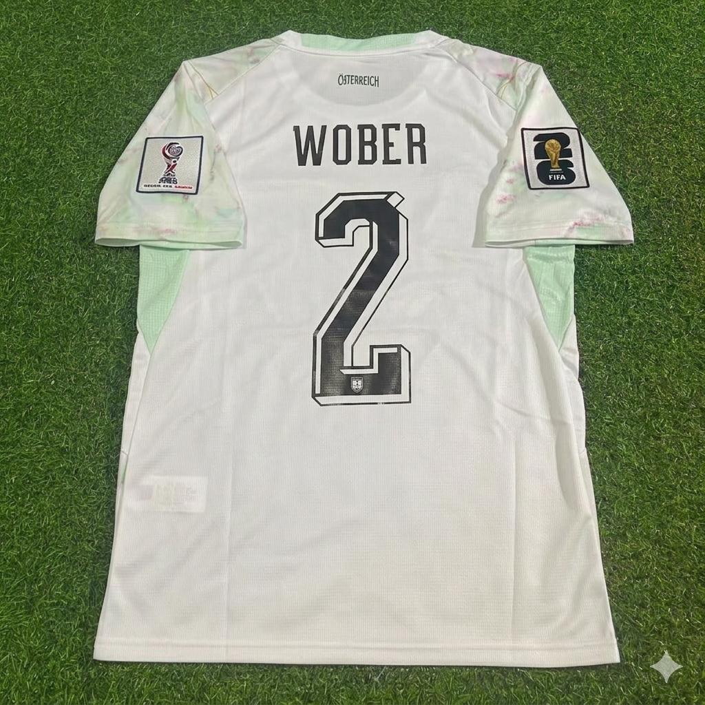 Austria National Team World Cup 2026 Maximilian Wöber White Football Soccer Kit Jersey