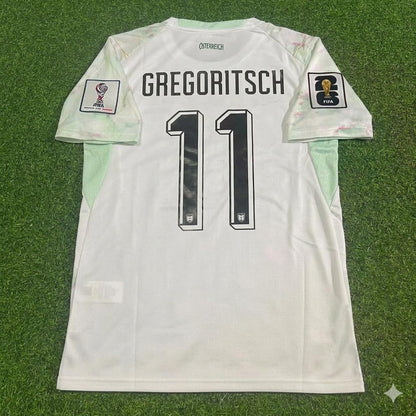 Austria National Team World Cup 2026 Michael Gregoritsch White Football Soccer Kit Jersey
