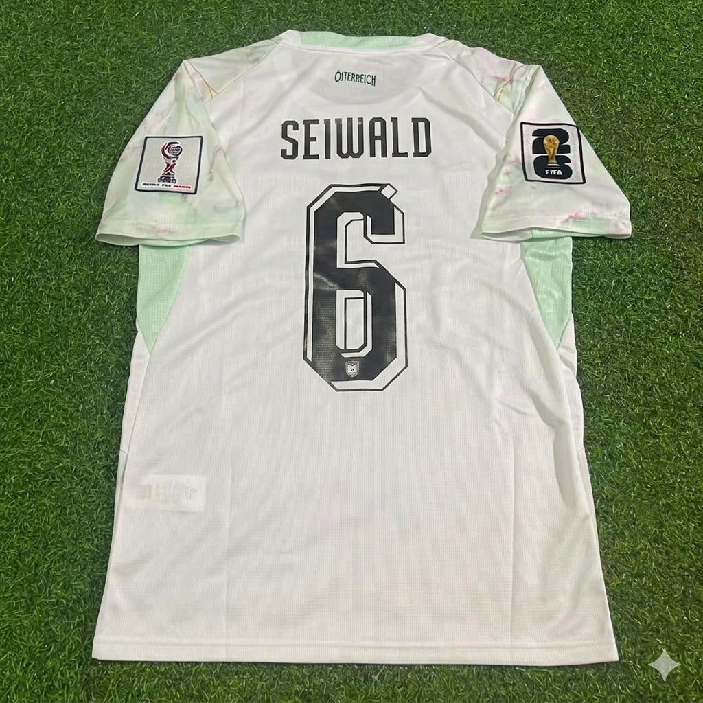 Austria National Team World Cup 2026 Nicolas Seiwald White Football Soccer Kit Jersey