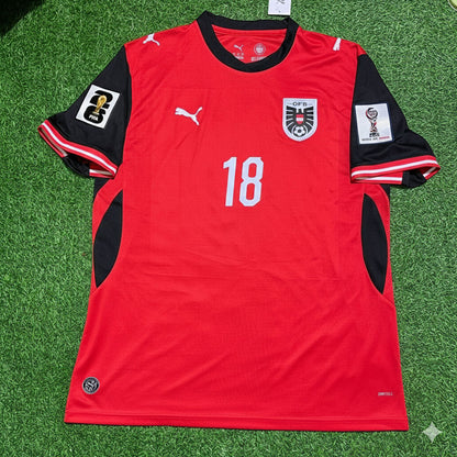 Österreichische Nationalmannschaft Weltmeisterschaft 2026 Romano Schmid Fußballtrikot