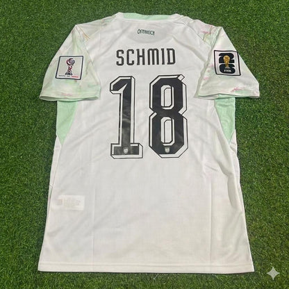 Austria National Team World Cup 2026 Romano Schmid White Football Soccer Kit Jersey