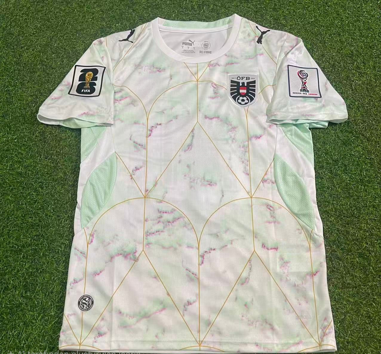 Austria National Team World Cup 2026 White Football Soccer Kit Jersey