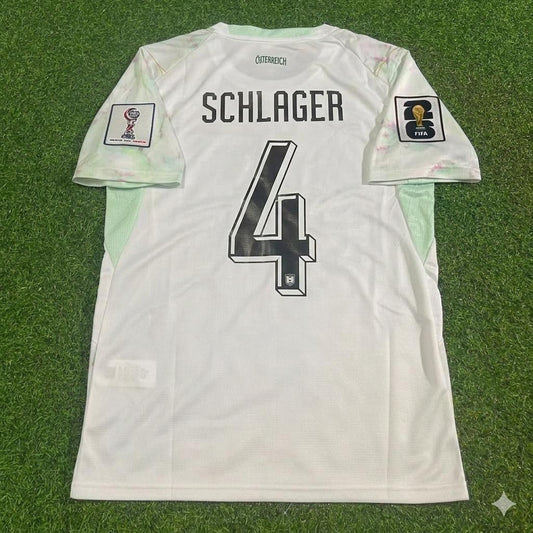 Austria National Team World Cup 2026 Xaver Schlager White Football Soccer Kit Jersey