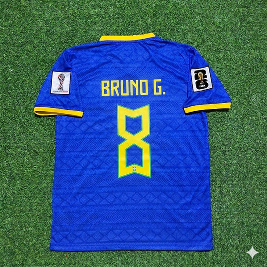 Brasilien Nationalmannschaft WM 2026 Bruno Guimarães Blaues Fußballtrikot