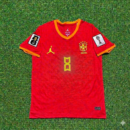 Brazil National Team World Cup 2026 Bruno Guimarães # Red Football Soccer Kit Jersey