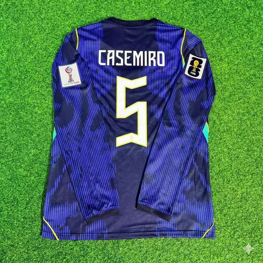 Brasilien Nationalmannschaft WM 2026 Casemiro # Auswärtstrikot Blau Fußball