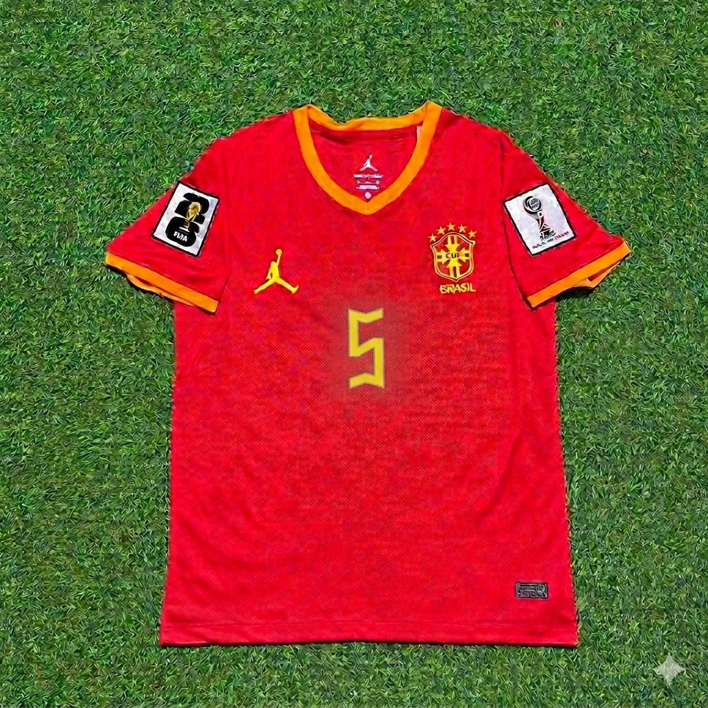 Brazil National Team World Cup 2026 Casemiro # Red Football Soccer Kit Jersey
