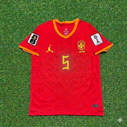 Brazil National Team World Cup 2026 Casemiro # Red Football Soccer Kit Jersey