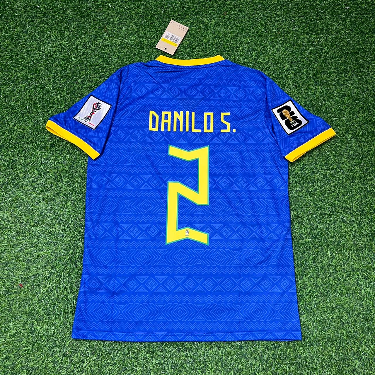 Brazil National Team World Cup 2026 Danilo Blue Football Soccer Kit Jersey