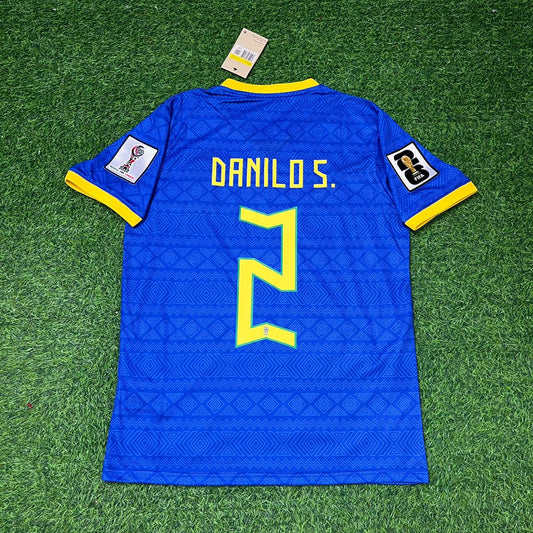 Brazil National Team World Cup 2026 Danilo Blue Football Soccer Kit Jersey