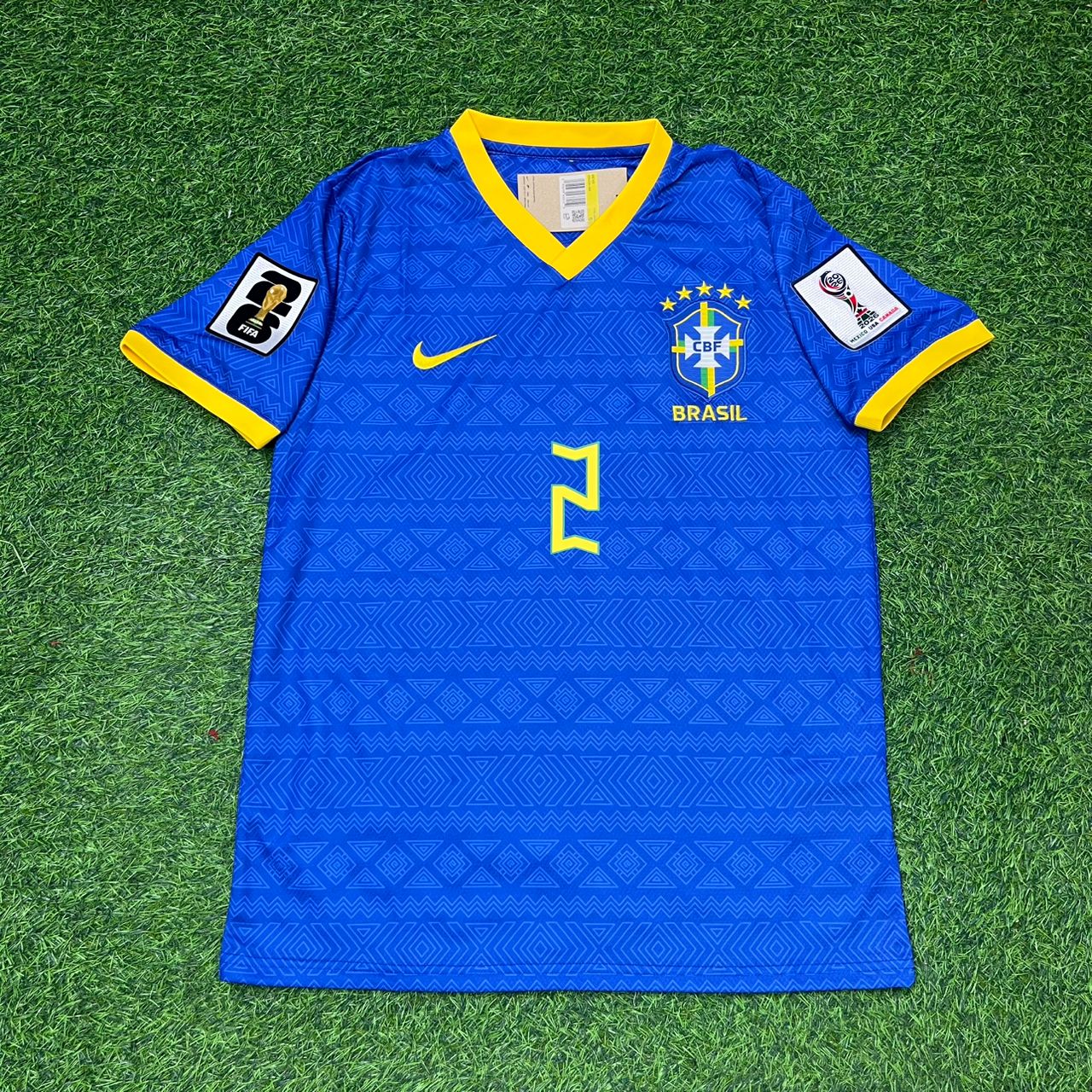 Brazil National Team World Cup 2026 Danilo Blue Football Soccer Kit Jersey