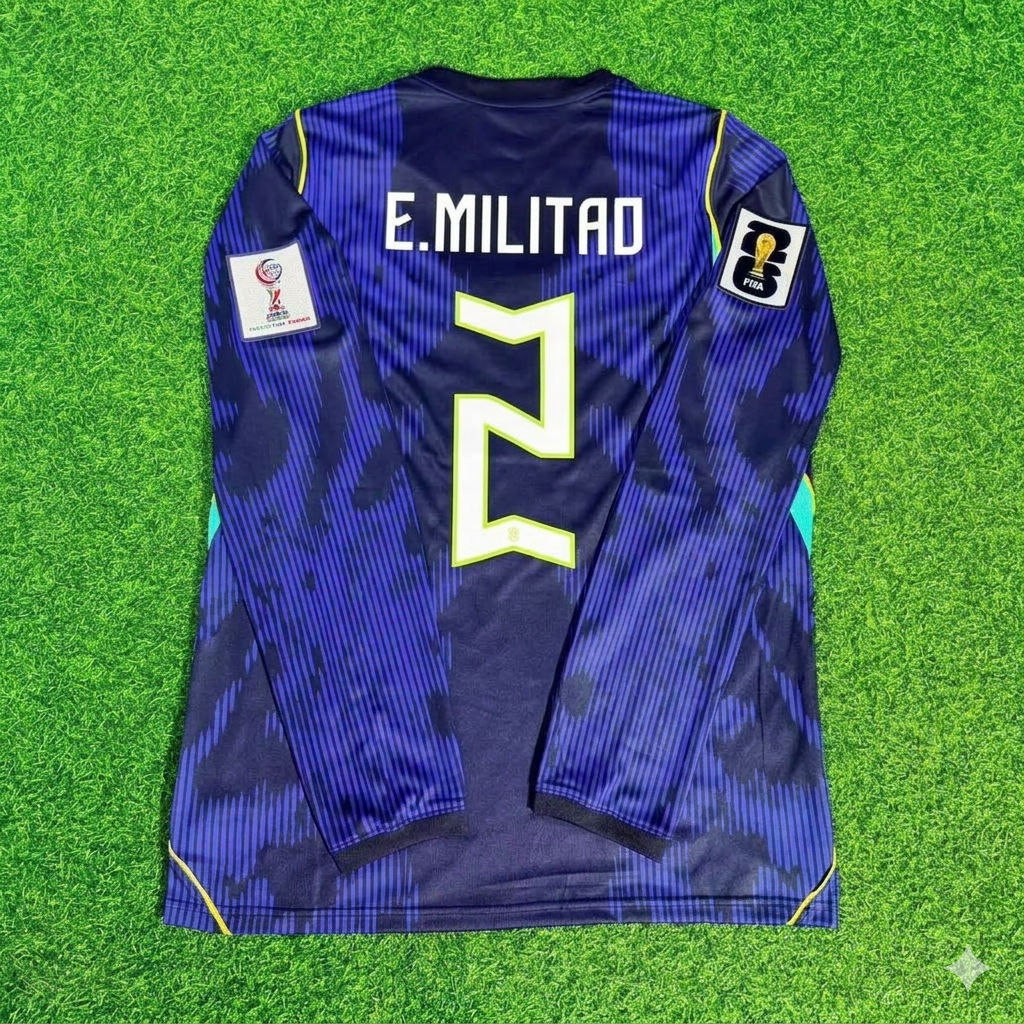 Brazil National Team World Cup 2026 Éder Militão # Away Blue Football Soccer Kit Jersey