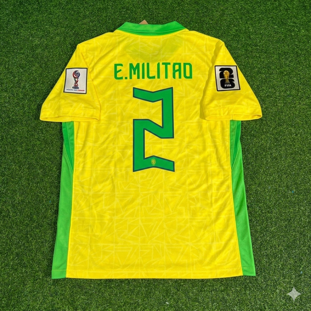 Brazil National Team World Cup 2026 Eder Militao Football Soccer Kit Jersey