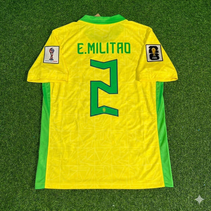 Brazil National Team World Cup 2026 Eder Militao Football Soccer Kit Jersey
