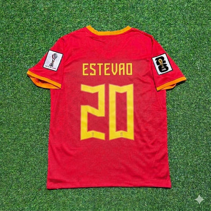 Brazil National Team World Cup 2026 Estêvão Willian # Away Red Football Soccer Kit Jersey