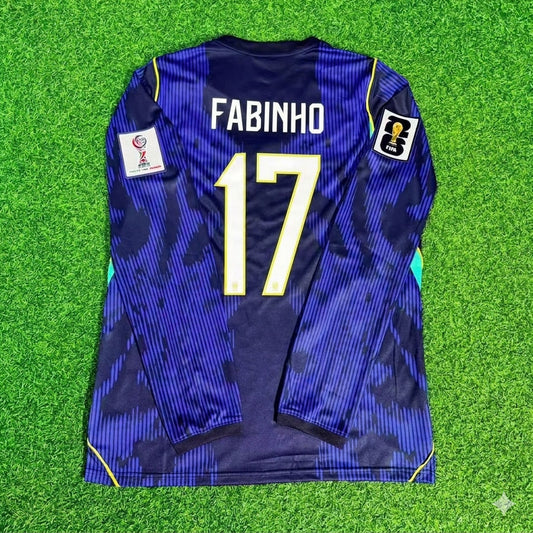 Brasilien Nationalmannschaft WM 2026 Fabinho # Auswärtstrikot Blau Fußball