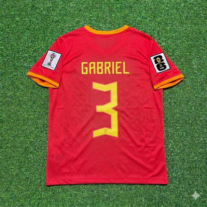 Brazil National Team World Cup 2026 Gabriel dos Santos Magalhães # Red Football Soccer Kit Jersey