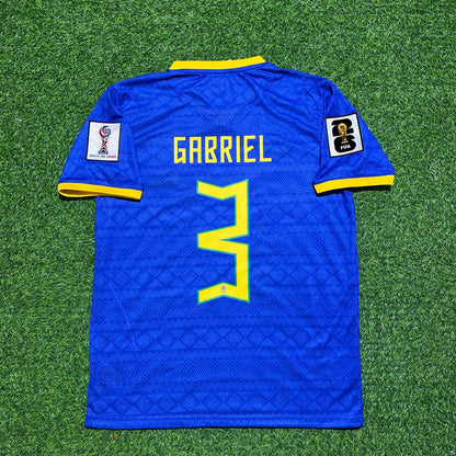 Brasilien Nationalmannschaft WM 2026 Gabriel Magalhães Auswärtstrikot Blau Fußball Trikot