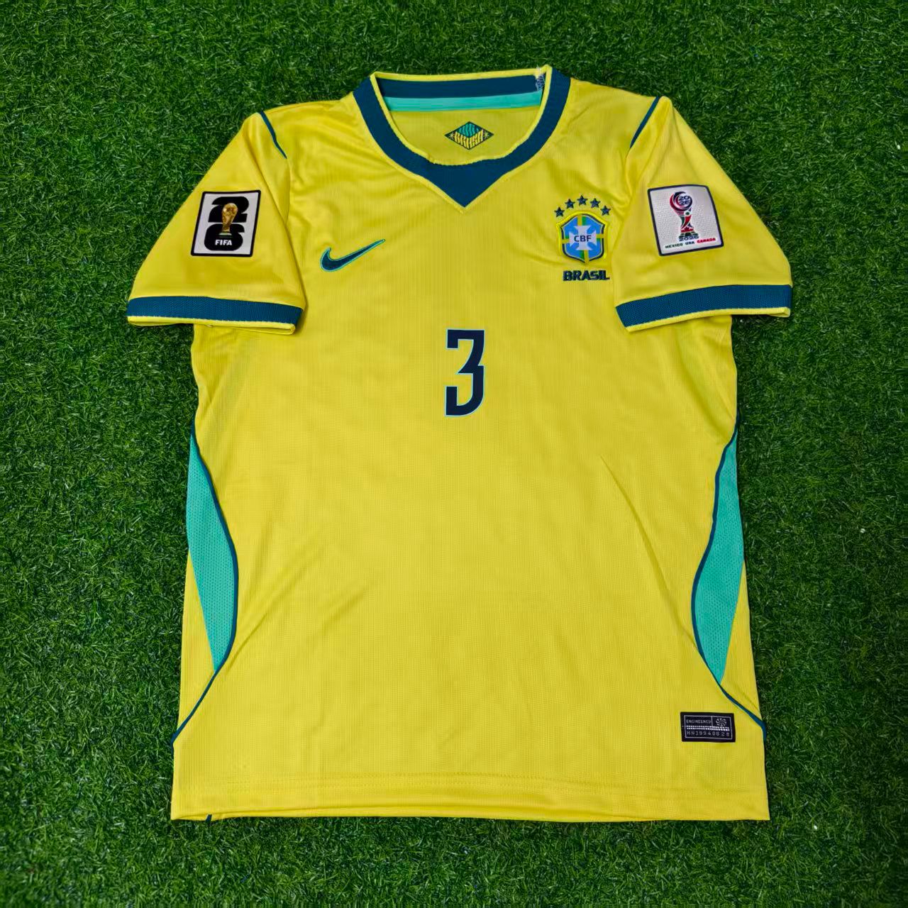 Brasilien Nationalmannschaft WM 2026 Gabriel Magalhães Heimtrikot Gelb Fußball Trikot