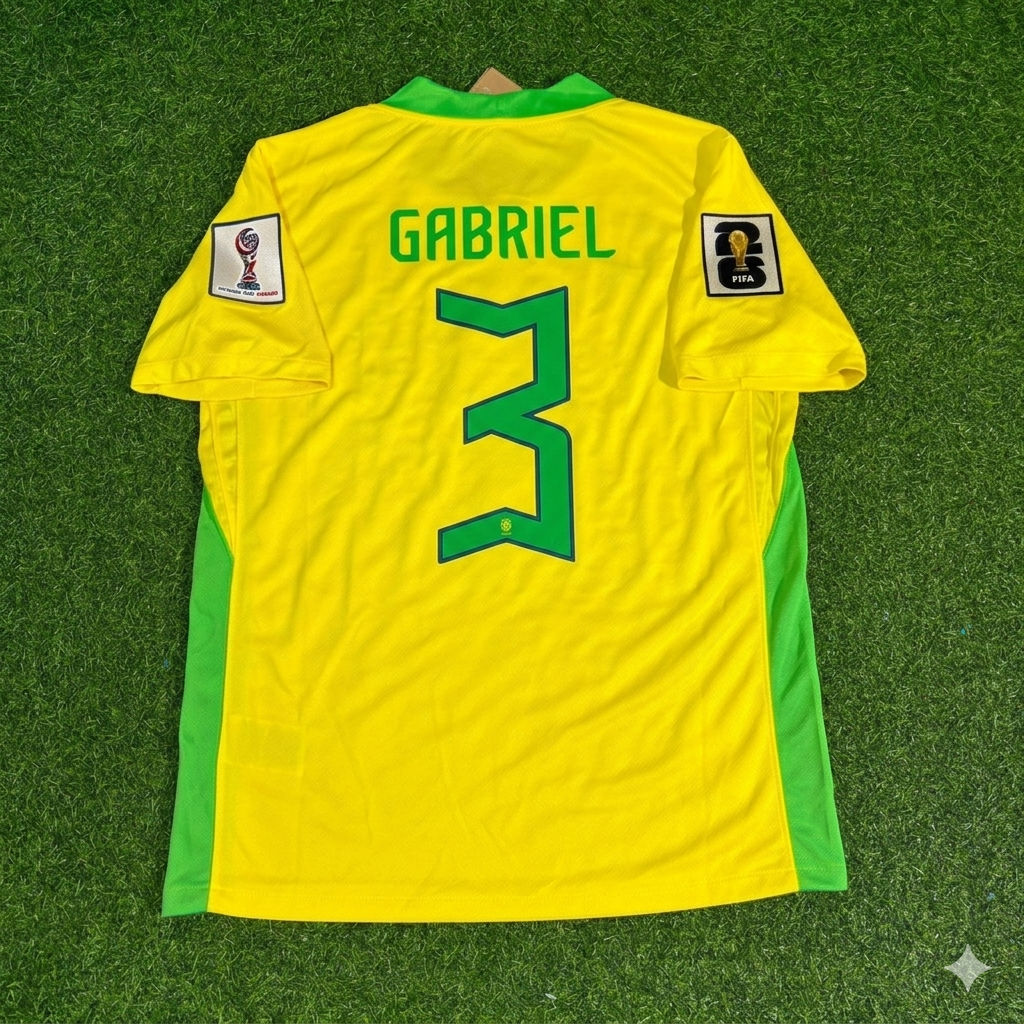 Brazil National Team World Cup 2026 Gabriel Magalhaes Football Soccer Kit Jersey