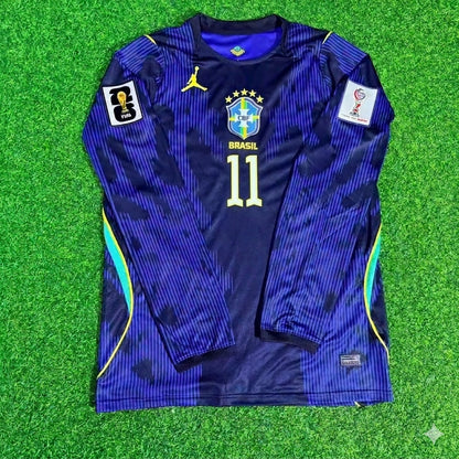 Brazil National Team World Cup 2026 Lucas Paquetá # Away Blue Football Soccer Kit Jersey