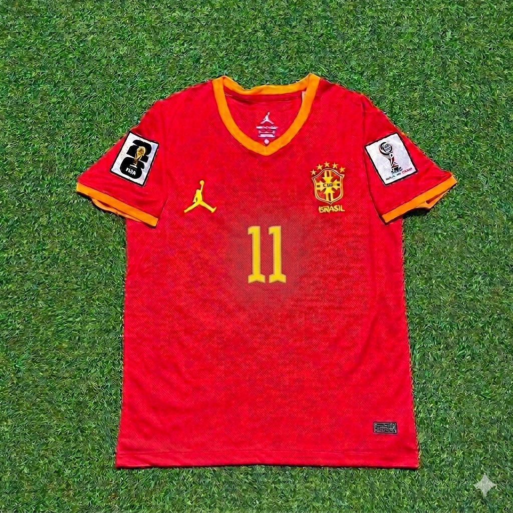 Brazil National Team World Cup 2026 Lucas Paquetá # Red Football Soccer Kit Jersey