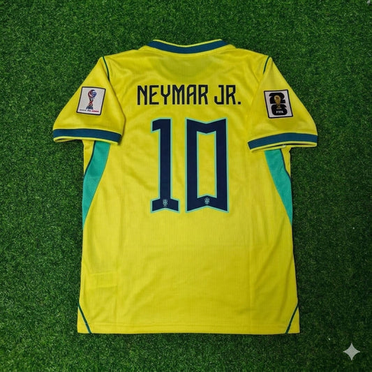 Brazil National Team World Cup 2026 Neymar Jr. Home Yellow Football Soccer Kit Jersey