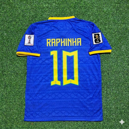 Brazil National Team World Cup 2026 Raphinha Blue Football Soccer Kit Jersey