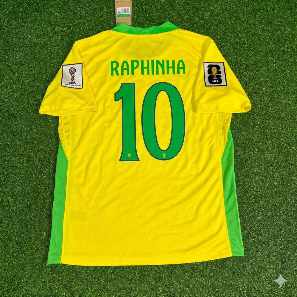 Brazil National Team World Cup 2026 Raphinha Football Soccer Kit Jersey