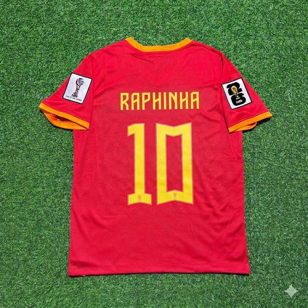 Brazil National Team World Cup 2026 Raphinha # Red Football Soccer Kit Jersey